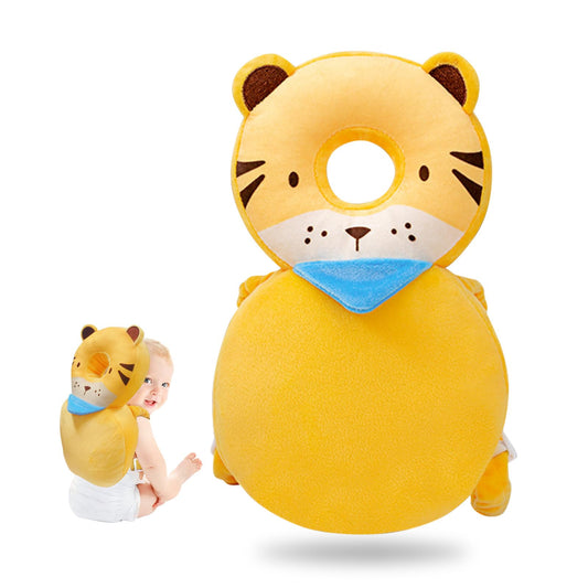TOFFCAEA Baby Head Protector Backpack Baby Head Protection Backpack for Falling Crawling and Walking Toddler Essentials Baby Backpack Head Protection Pillow for 5-24 Months (Yellow Tiger)