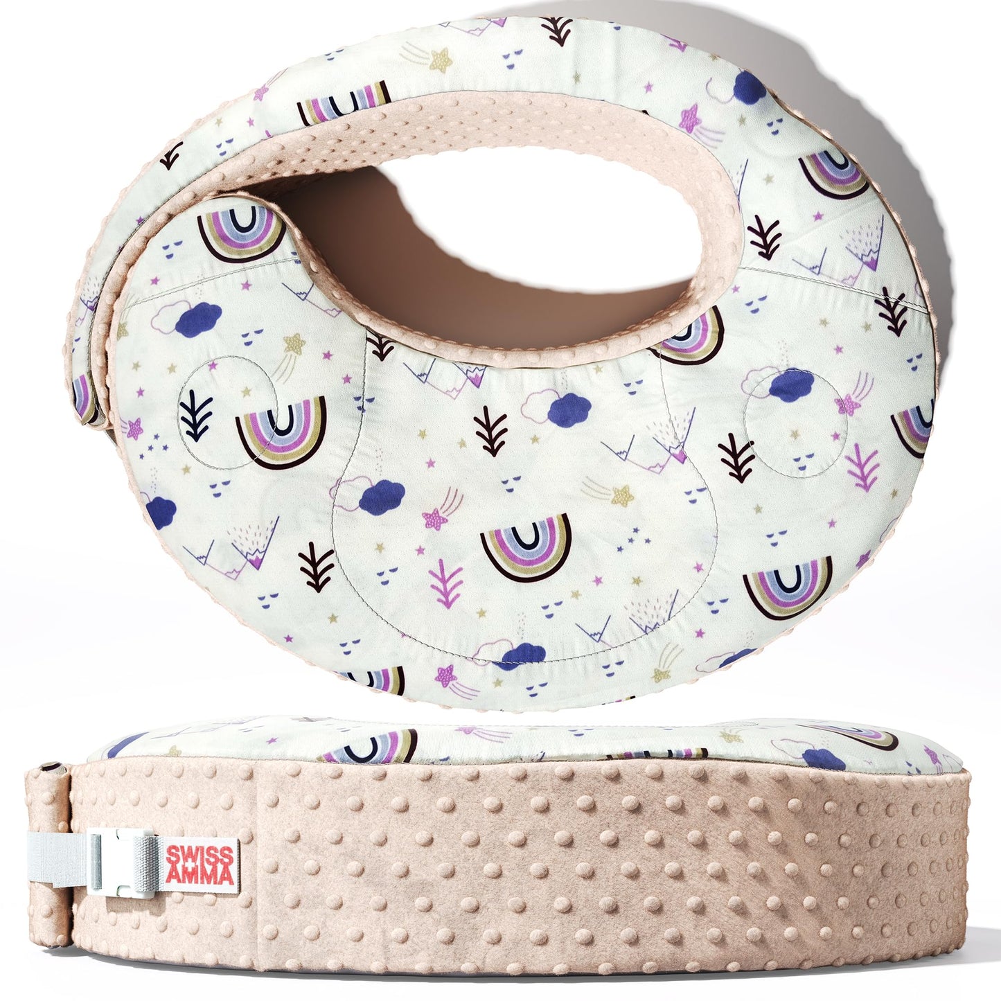SEVINNOK Memory Foam Nursing Pillow with Waist Support Band – Ergonomic Baby Feeding Pillow for Comfortable Breastfeeding & Infant Nursing
