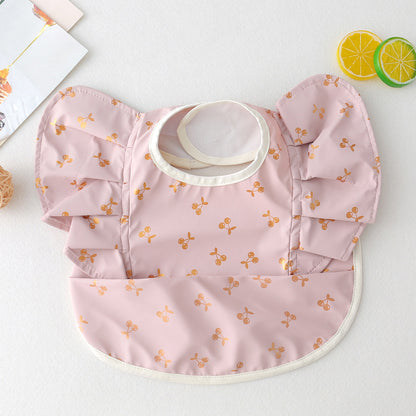 Baby Meal Pocket Waterproof Bib with Angel Wing Design