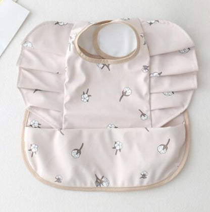 Baby Meal Pocket Waterproof Bib with Angel Wing Design