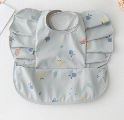 Baby Meal Pocket Waterproof Bib with Angel Wing Design