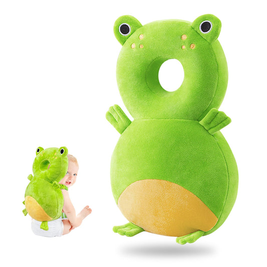 TOFFCAEA Baby Head Protector Backpack Baby Head Protection Backpack for Falling Crawling and Walking Toddler Essentials Baby Backpack Head Protection Pillow for 5-24 Months (Frog)