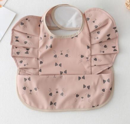 Baby Meal Pocket Waterproof Bib with Angel Wing Design